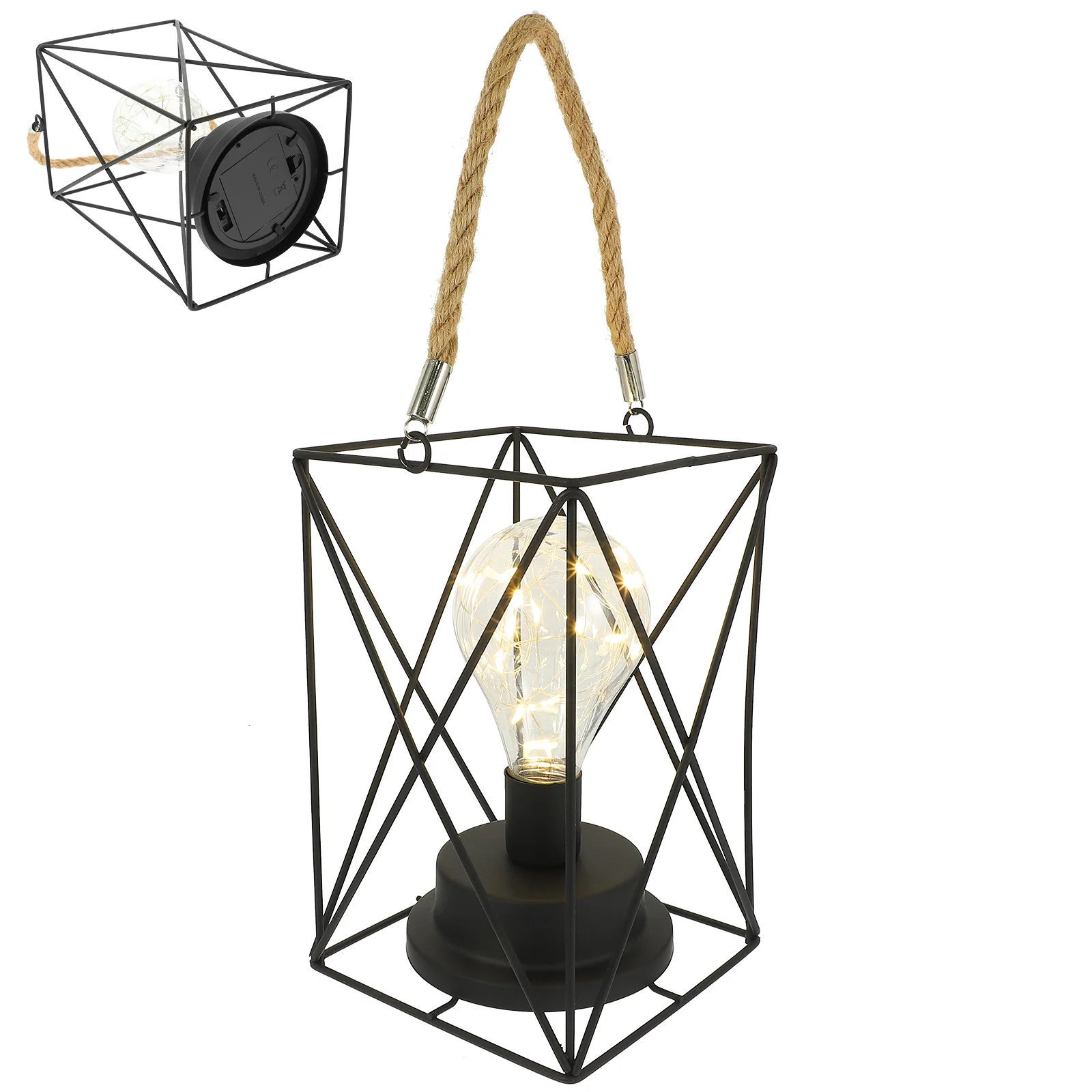 Outdoor Pendant Light Farmhouse Hanging Lantern Christmas Lighted Ornament Solar Powered Garden Decoration Luminous Festival