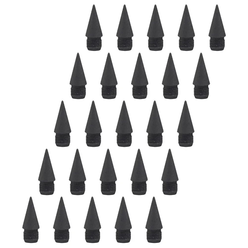 25Pcs Inkless Pencil Nibs Smooth Writing Refills Non Sharpening Infinite Pencil Replacement Tips for Students Artists