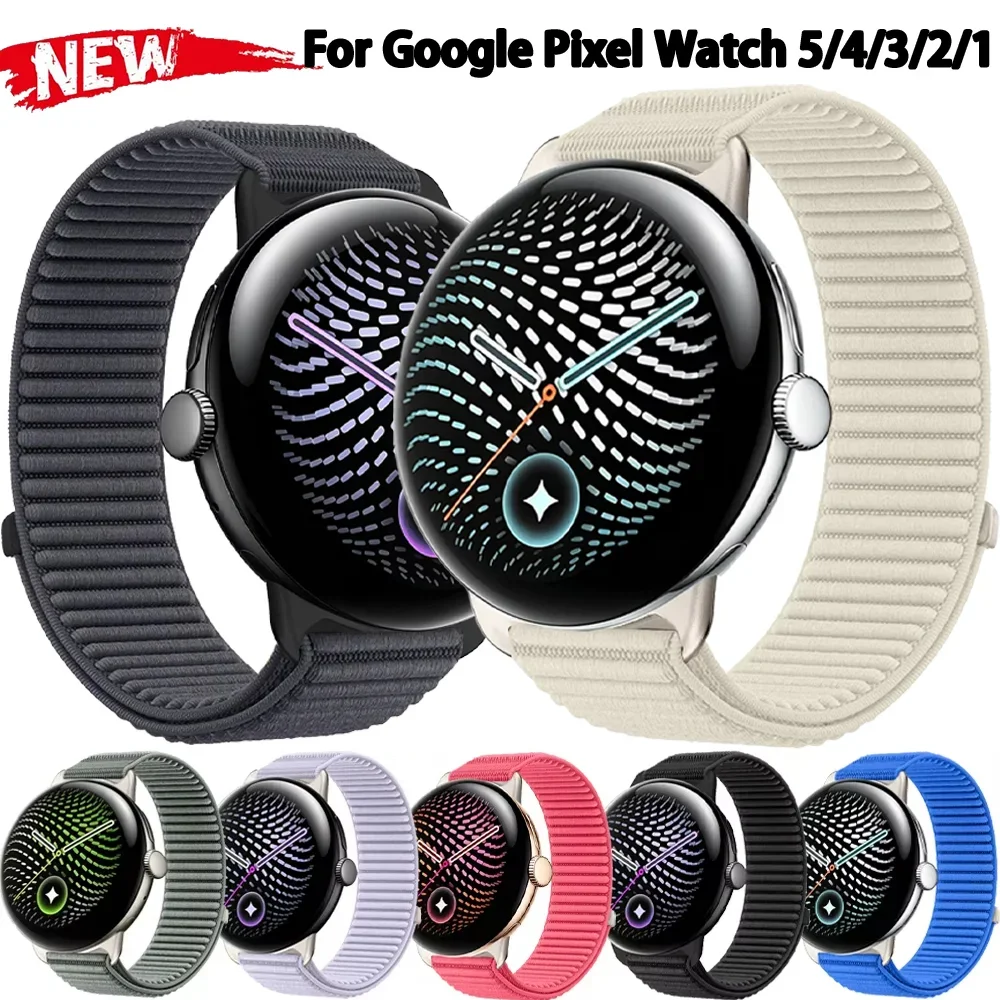 Nylon Loop Band For Google Pixel Watch 5/4/3 41mm 45mm Sport Comfortable Wave Bracelet For Google Pixel Watch 2/1 Belt Wristband