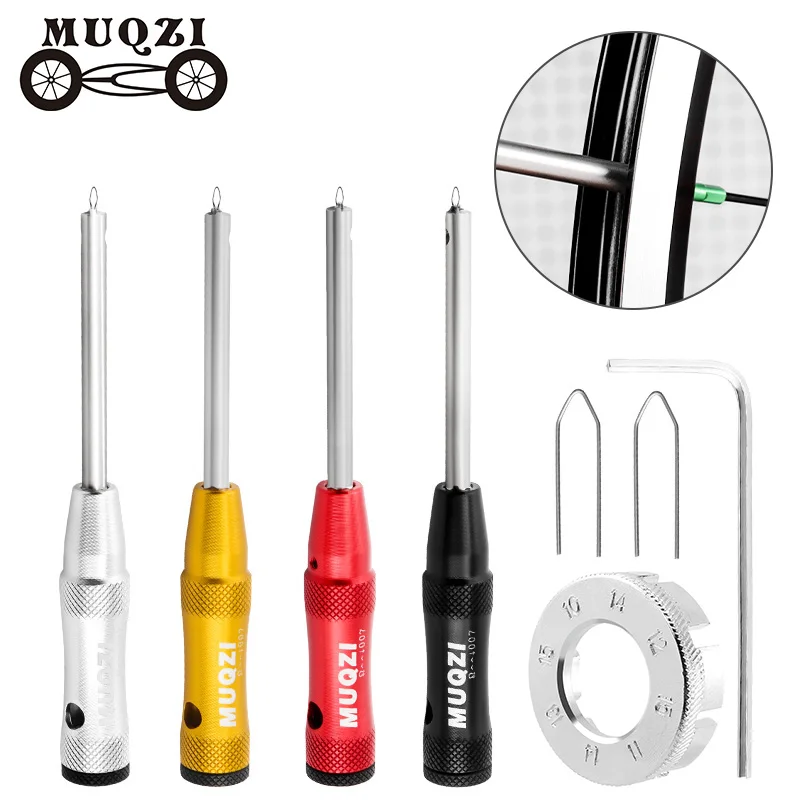 MUQZI Spoke Nipple Insertion Tool MTB Road Folding Bike Spoke Nipple Removal installation Wrench Spoke Driver Tool