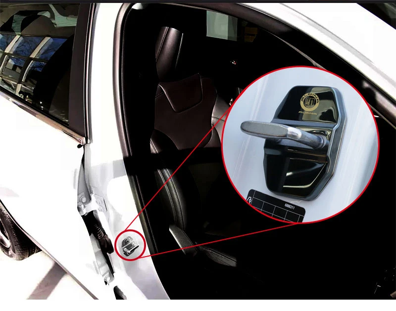 4 قطعة باب السيارة قفل غطاء حماية اكسسوارات السيارات ل alpina bmw b3 b4 b5 b6 b7 c2 d3 d4 d5 xd3 xd4 سيارة ملصقا