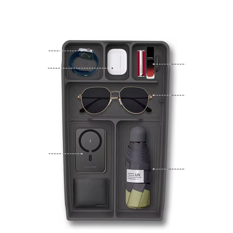 ل Lixiang L8 L9 تصفيف السيارة تحت صندوق تخزين التحكم المركزي مسند الذراع صندوق تخزين عناصر التخزين اكسسوارات السيارات المعدلة