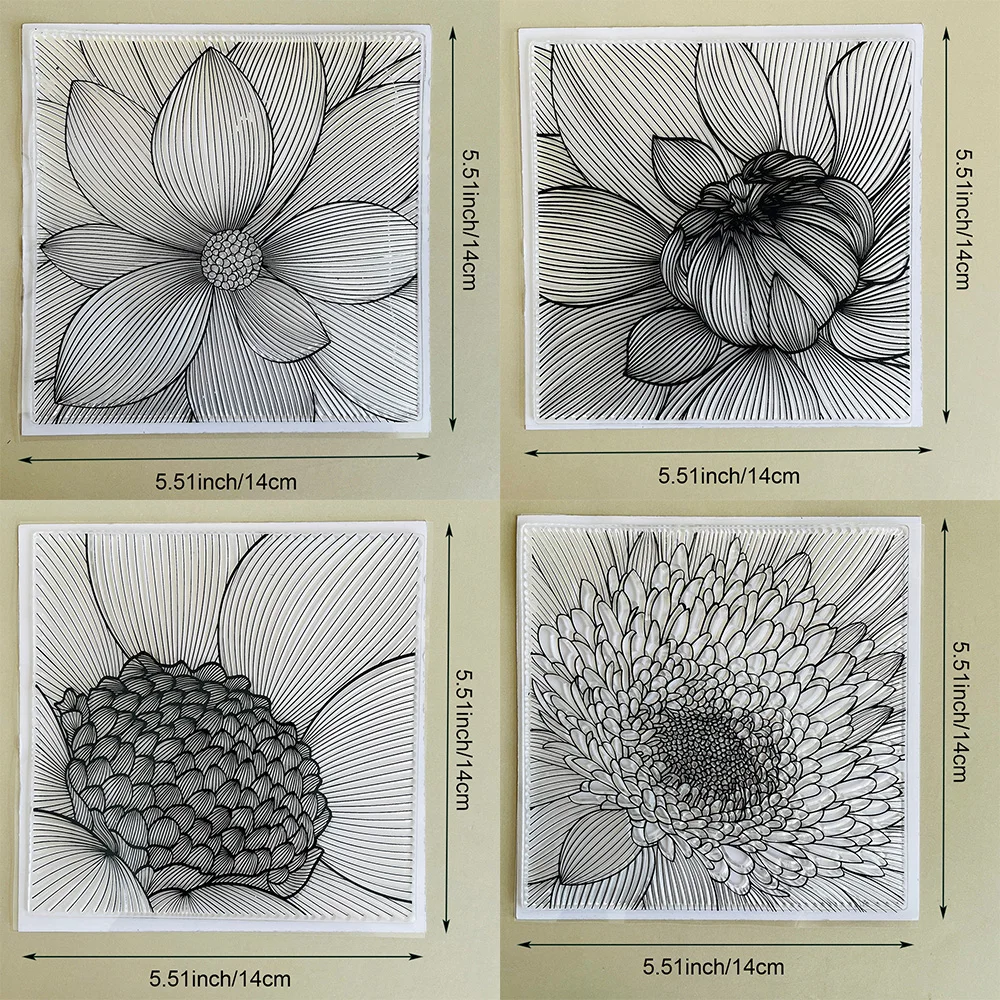 Blumen-Stempel/Siegel für die Gestaltung von DIY-Scrapbooking-Karten, Albumen und dekorativen Stempelarbeiten