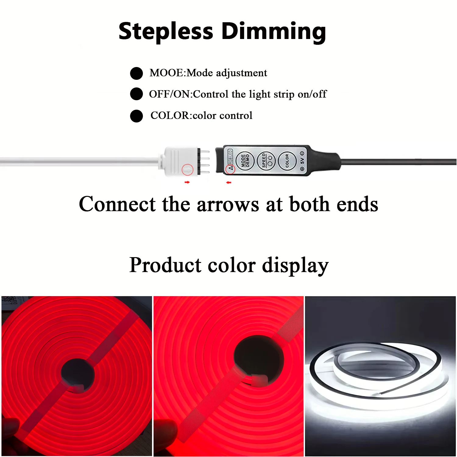 LED Neon 5V USB 3 Keys Control RGB Waterproof Flexible Light Strip for Home and Outdoor Decoration Light Strip