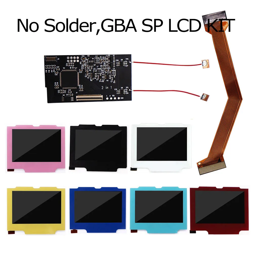 

Комплект для подсветки цветного IPS LCD-экрана GBA SP V2 без пайки для Game Boy Advance