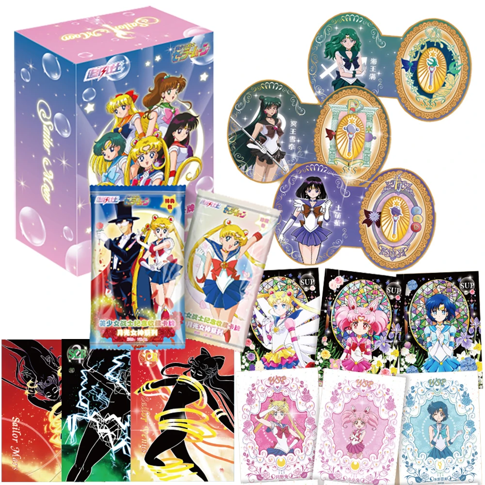 

Коллекционная карточка с японским аниме: Классическая японская магическая девочка-трансформер, креативная двойная складная карточка с вставками, забавный подарок для детей