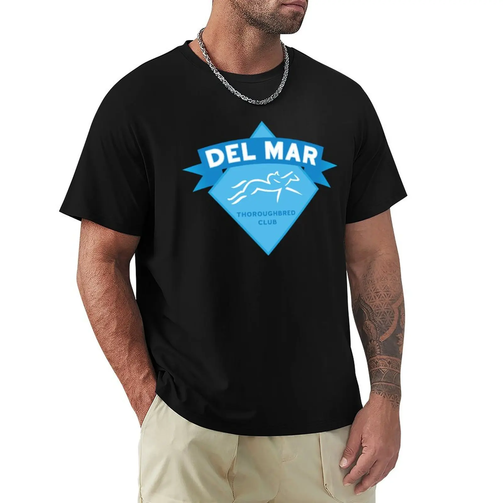 

Del Mar Racing Season T-Shirt Active Sports Short Sleeve Cotton Shirt