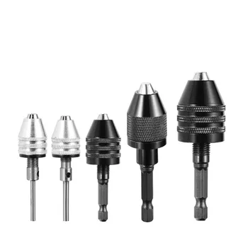 0.3 ミリメートル-8.0 ミリメートルミニキーレスチャック電気ドリルビットコレットコンバータ延長ドライバーチャックアダプタ治具 1/4