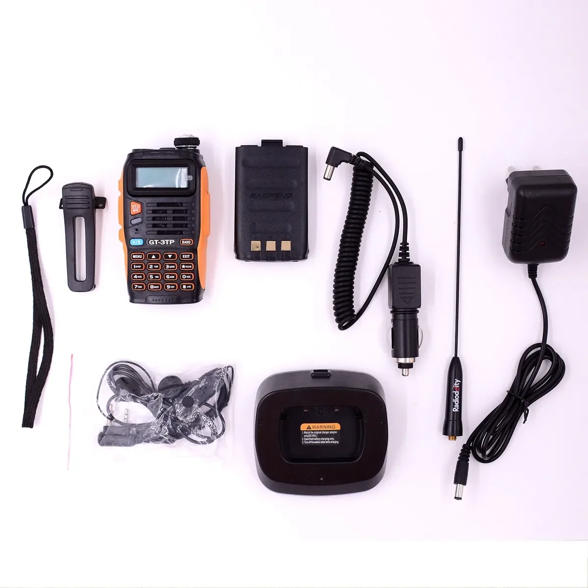 Baofeng GT-3TP Walkie Talkie VHF UHF Klawiatura Ekran LCD Wysoka moc 8W 23cm Miękka antena HAM Komunikacja radiowa Transceiver FM