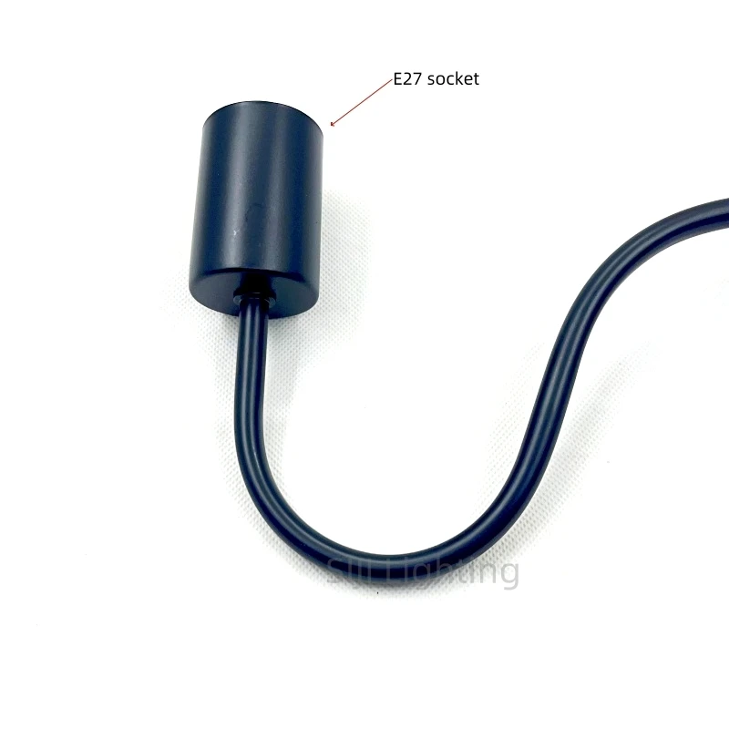 

E27 Lamp Base Iron Wall Lamp Bent Pipe Iron Strip Base Bedroom Lights Hallway Lights Metal Ceiling Rose Lighting Accessories DIY