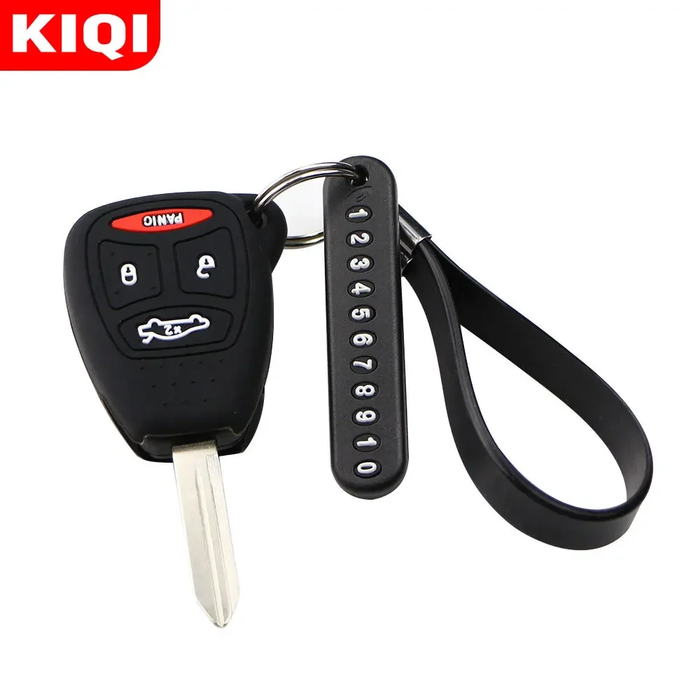 Car Key Case Cover Key Chain Phone Number for Jeep Wrangler Compass Liberty CHRYSLER 300 PT Cruiser Sebring Dodge Caliber Nitro