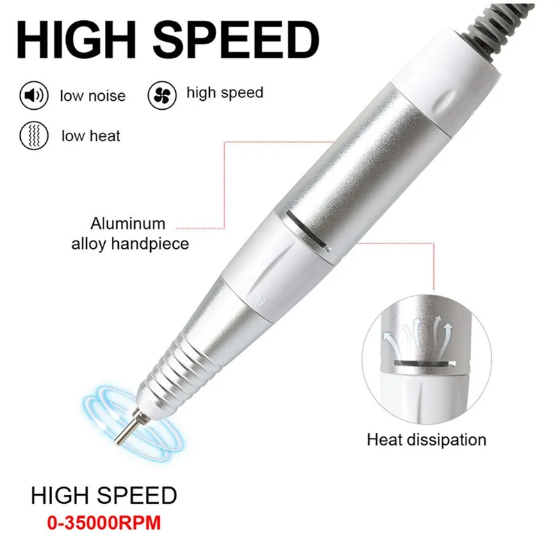 Manico per trapano elettrico professionale per unghie, trapano per unghie, manipolo, lima, smerigliatrice, accessorio per trapano per manicure