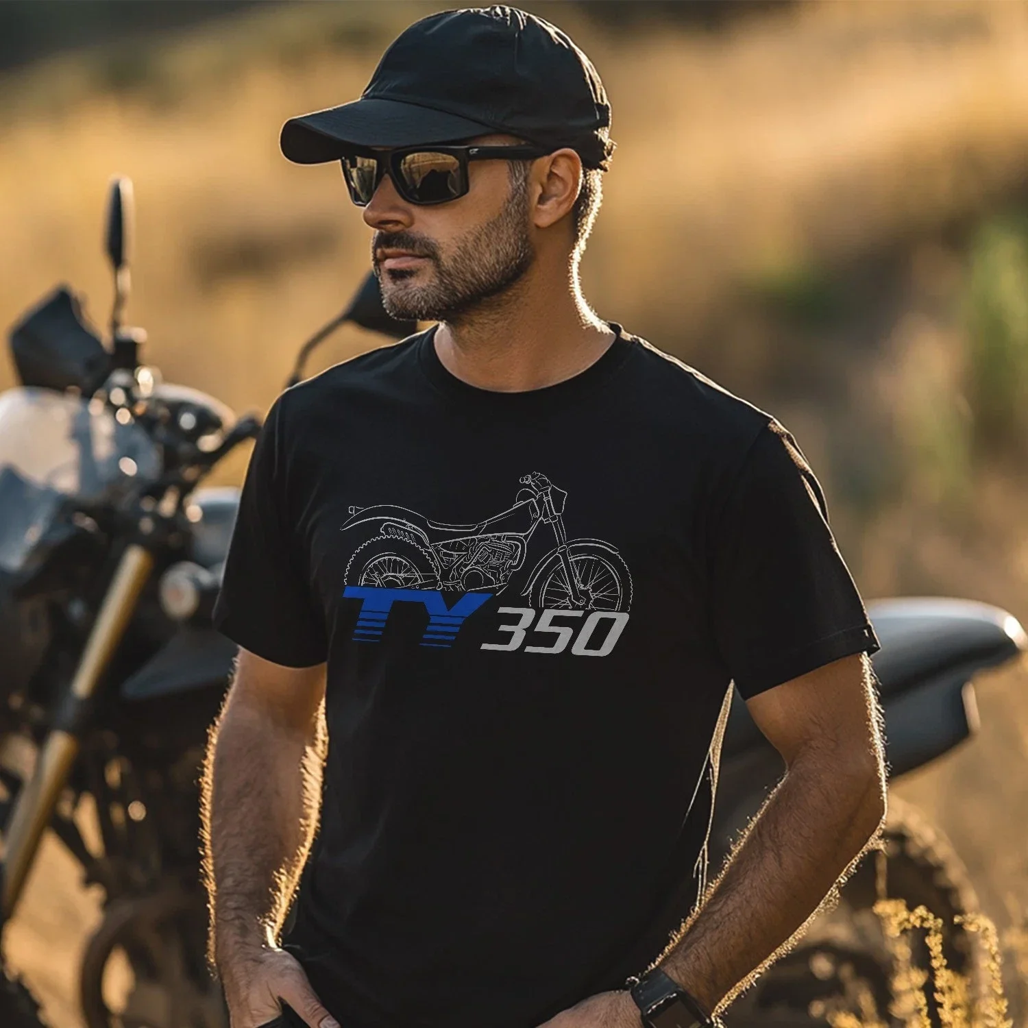 

2025 summer Casual Men 100% Cotton T Shirt TY350 & TY-E & TYS 300 1985-2025 T-shirt motorcycle Graphic Summer Cool Tee