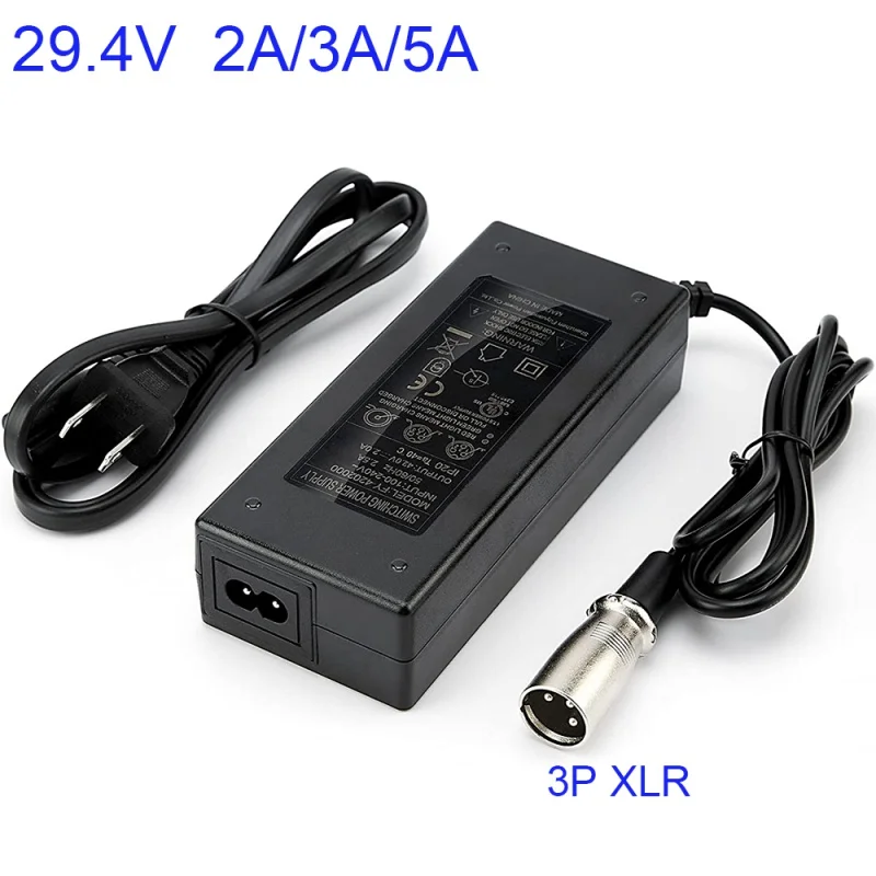 29.4V 2A Adapter Scooter Battery Charger XLR for 24V Jazzy Pride Go-Go Elite MPV5 Ezip EA1065 S150 180 X-CEL S300 S350 S400 S500