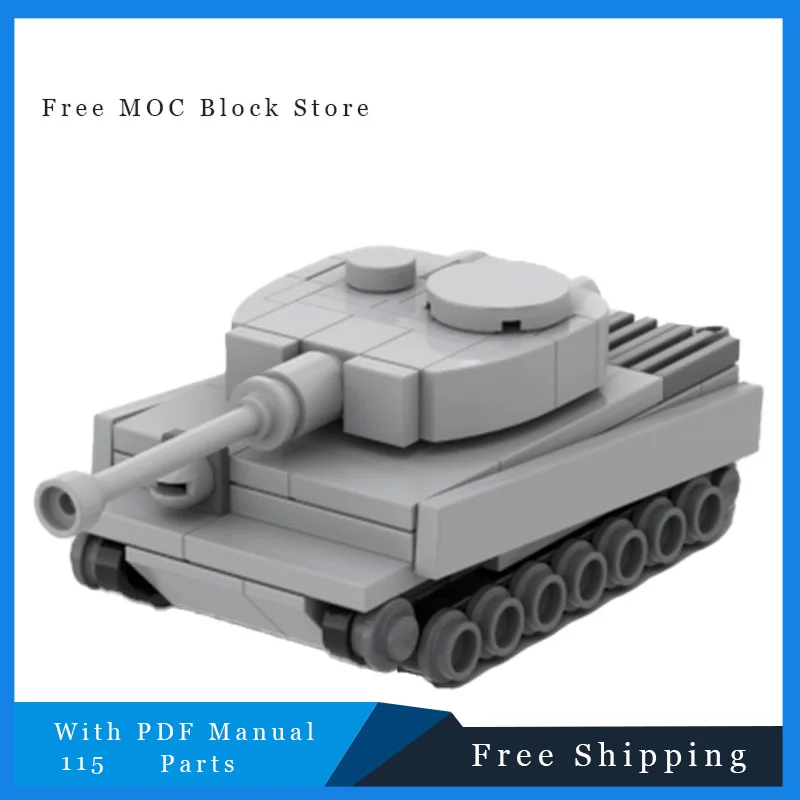 

115 Parts Mini Tank Model Ideal for Military Enthusiasts Detailed Design Perfect for Display and Collection Building Blocks Toy