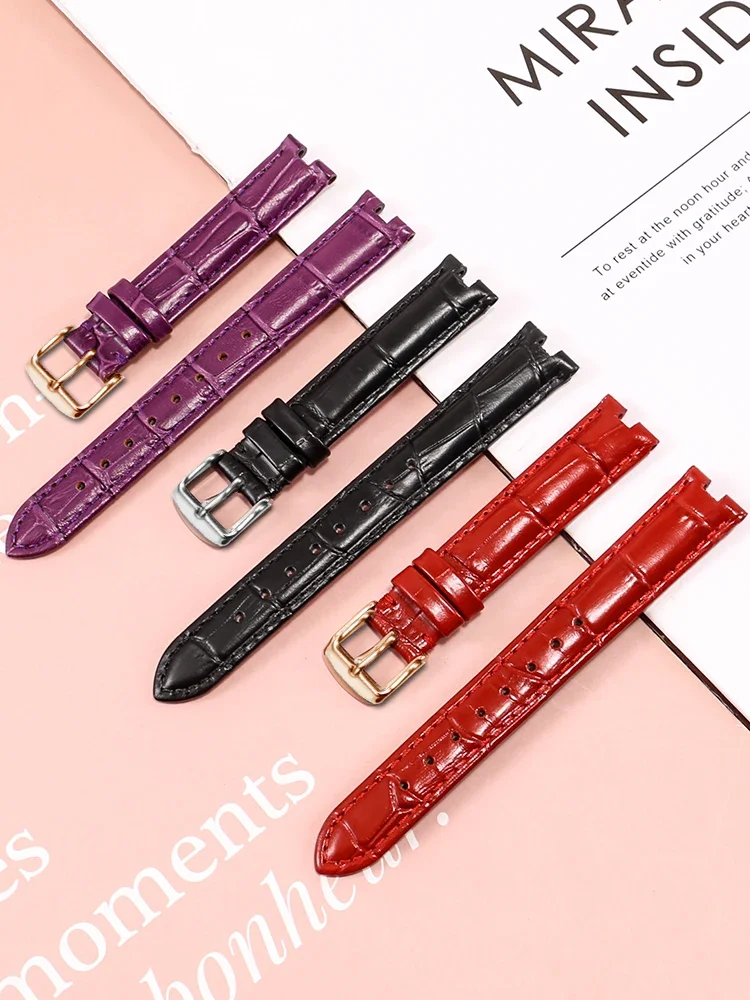 حزام ساعة من الجلد الطبيعي أنثى لساعة Tianwang Ls5871 \5870 سلسلة زهور طازجة محفوظة Ls51043 سوار ساعة أحمر أزرق