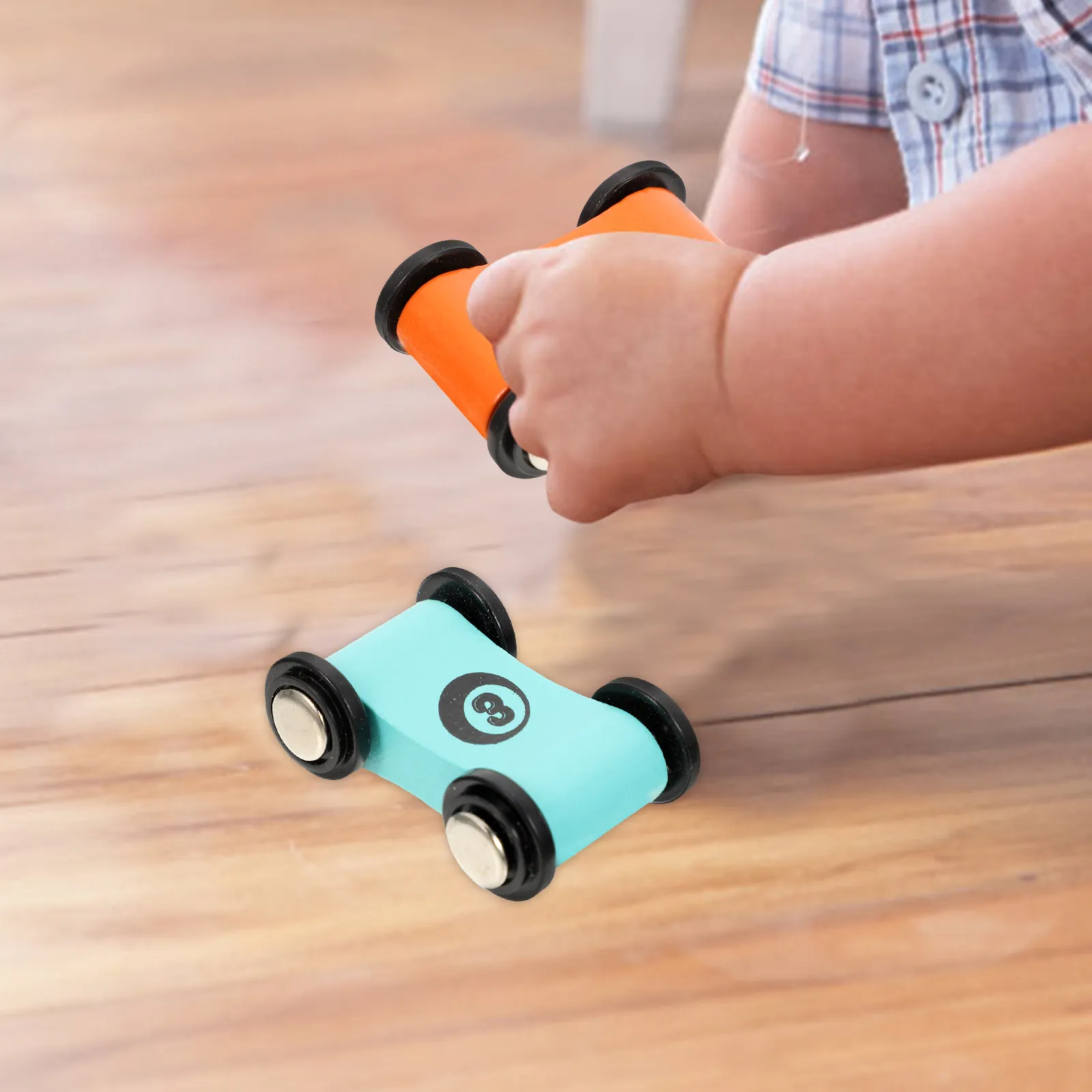 

4Pcs Small Wooden Car Kit for Kids Ages 1-3 Fine Motor Skill Development Birthday Christmas Gift Eco Friendly Natural Wood