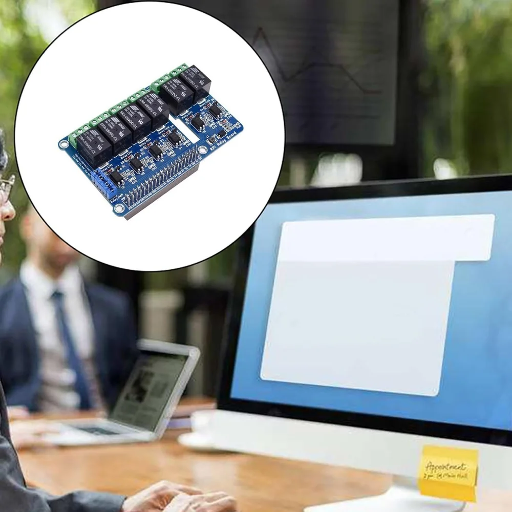 6 Channel RPi Relay Control Panel Module Expansion Board RPi A+/B+/2B/3B Expansion Board GPIO PIN with LED Module