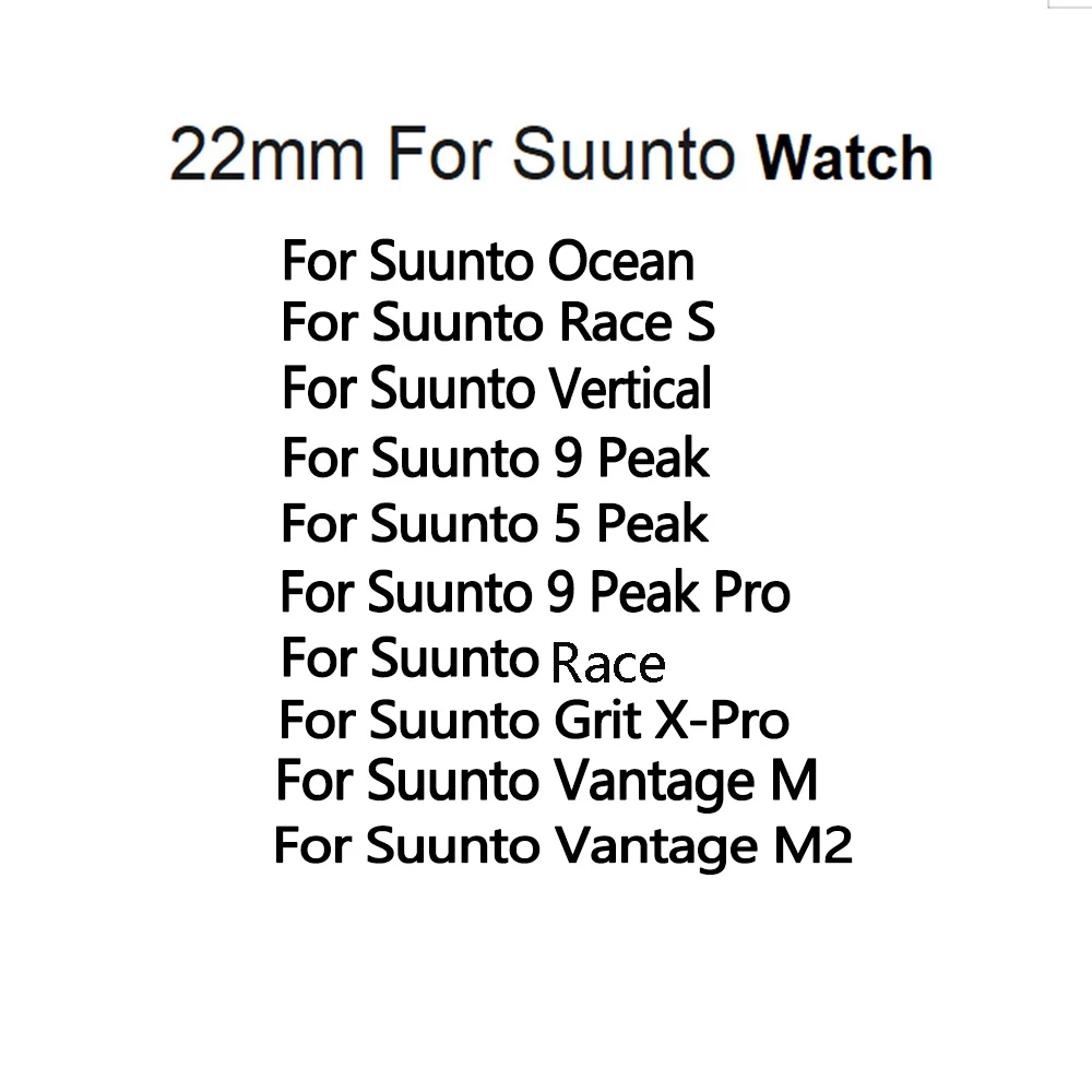 Ремешок из искусственной кожи 22 мм для Suunto, вертикальный ремешок для часов, сменные аксессуары для браслета Suunto 9 Peak Pro/5 Peak, ремешок для часов