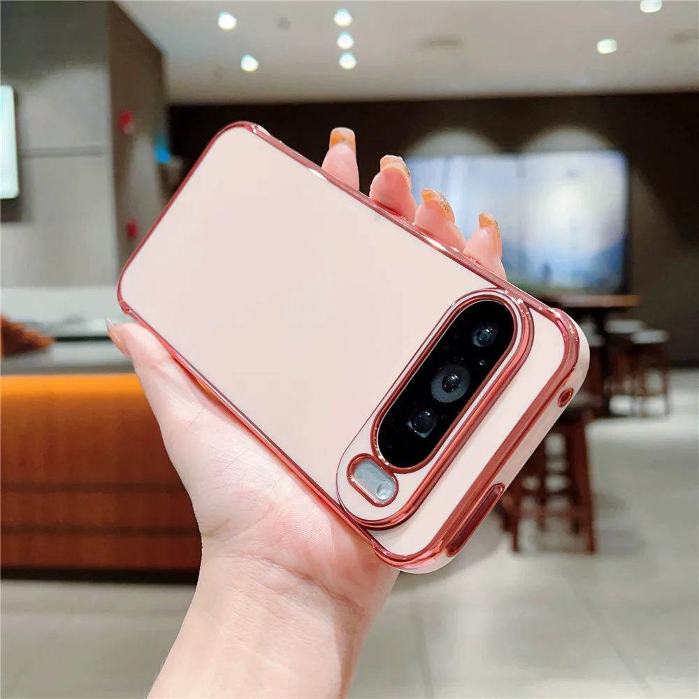For Google Pixel 9 8 Pro XL 7A 8A Fashion Plating TPU Soft Phone Case Simple Candy Color Lens Protection Bumper Shockproof Cover image 4