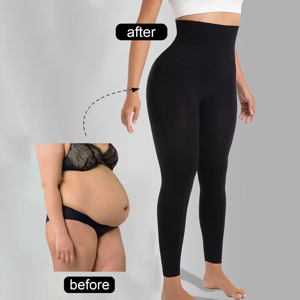 

Tummy Control Shaping Leggings High Waist Compression Gym Tights Butt Lift Workout Soft Yoga Pants