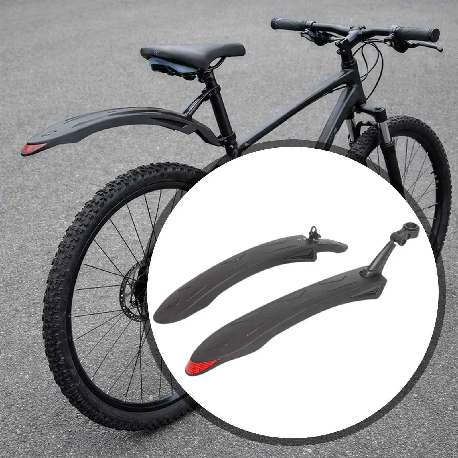 

Комплект полноразмерных регулируемых брызговиков из полипропилена для горного велосипеда 26/27,5 дюймов, быстрая установка, аксессуар для велоспорта