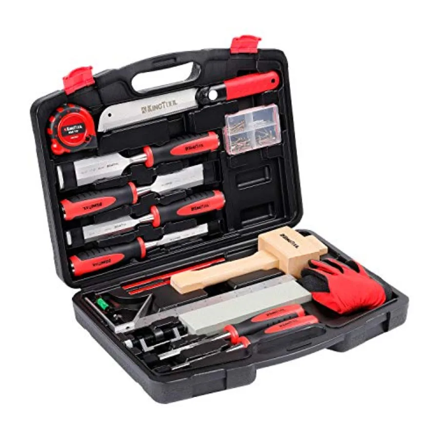 

87 Pc. Advanced Wood Chisel Set with Storage Case Including Heat-Treated Cr-V Alloy Blades in Black for Carpentry Craftsman