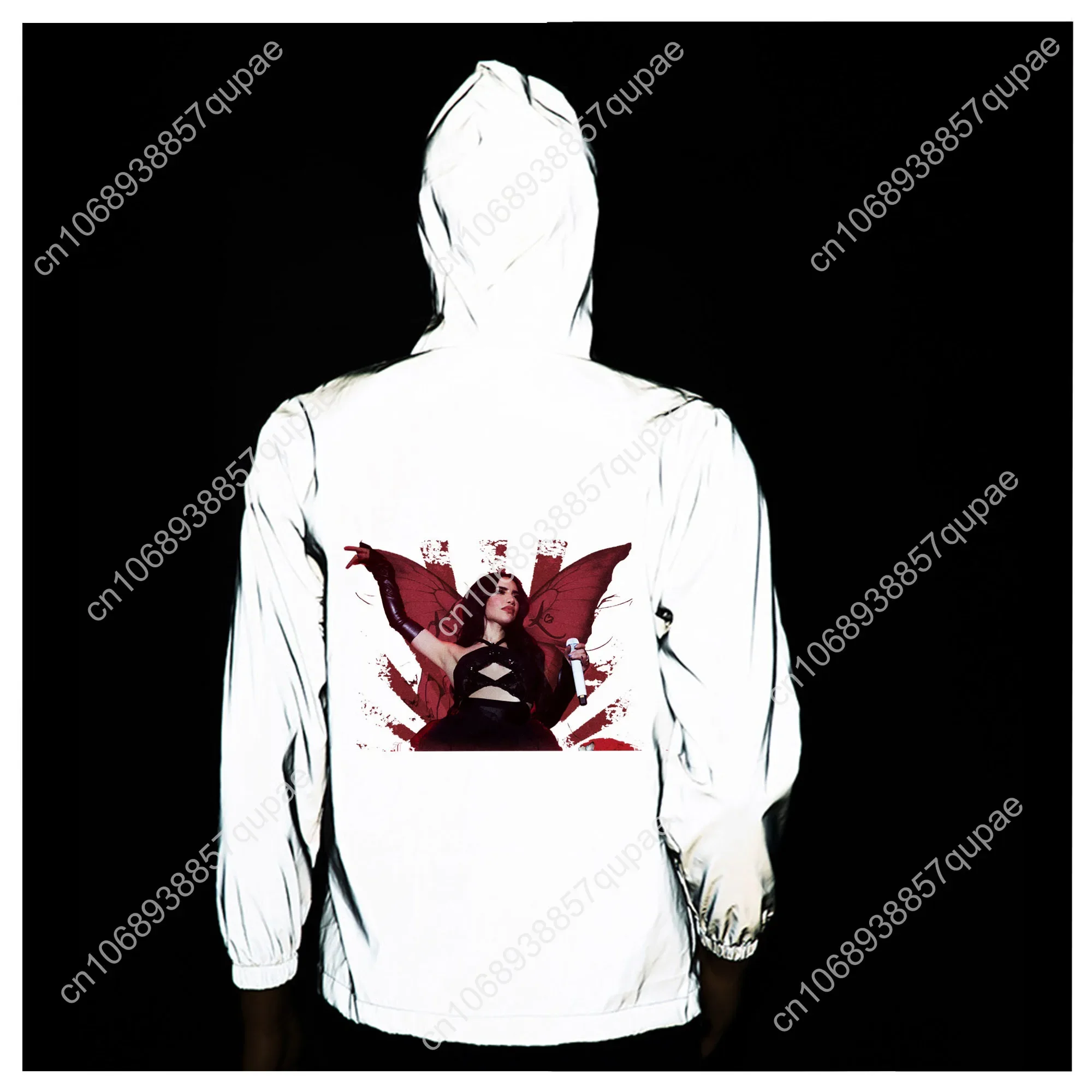 Kimberly Loaiza Reflective Jacket Men Women Coat Hooded Windbreaker Runing Pocket Jackets Cycling Hiking Customized Hoodie