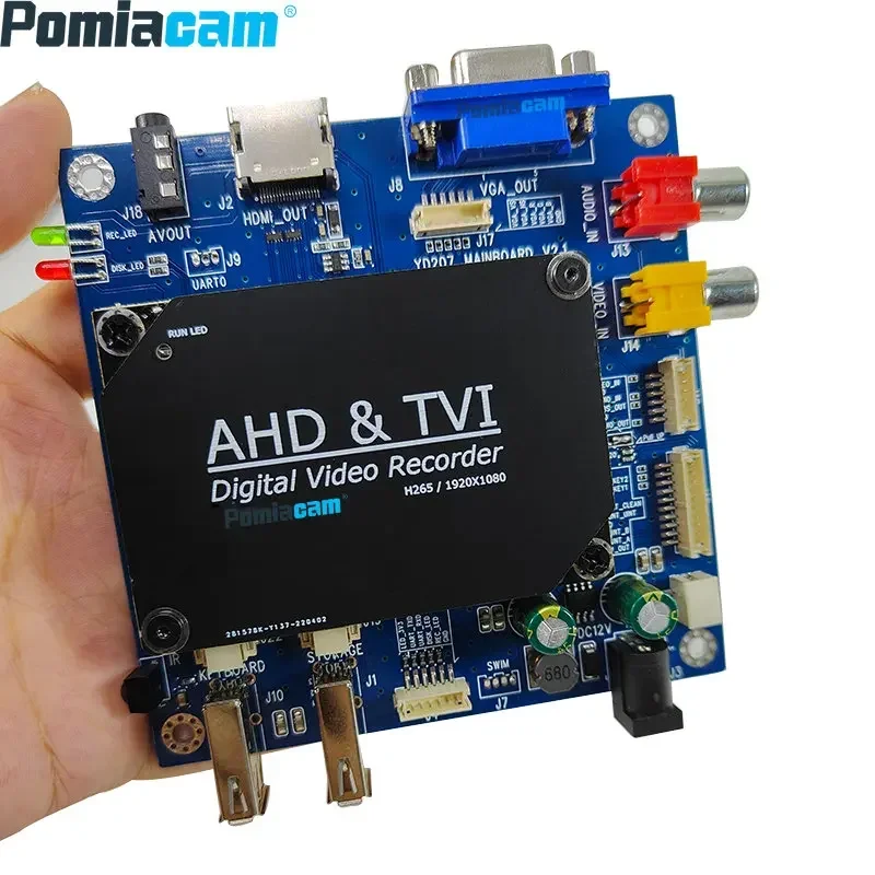 

НОВАЯ плата видеорегистратора AHD 1CH 1080P, материнская плата для записи видео CVBS, AHD, доступ TVI D1, 720P, 1080P, поддержка выходной порт HDMI VGA CVBS