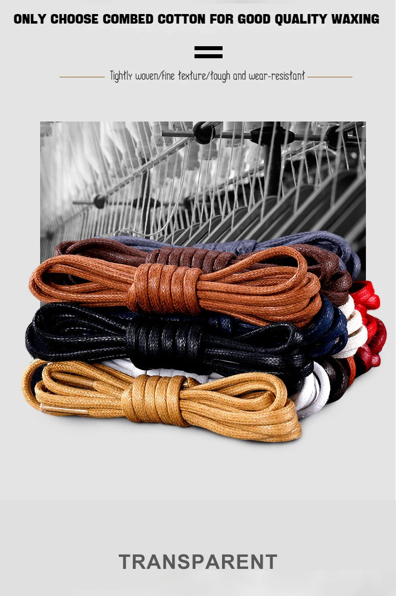 Gewachste Schnürsenkel aus Baumwolle, rundes Seil, Schnürsenkel, Stiefelschnürsenkel für Schuhe, wasserdichte Lederschnürsenkel, 60/80/100/120/140/180 cm, 1 Paar – Detail 14