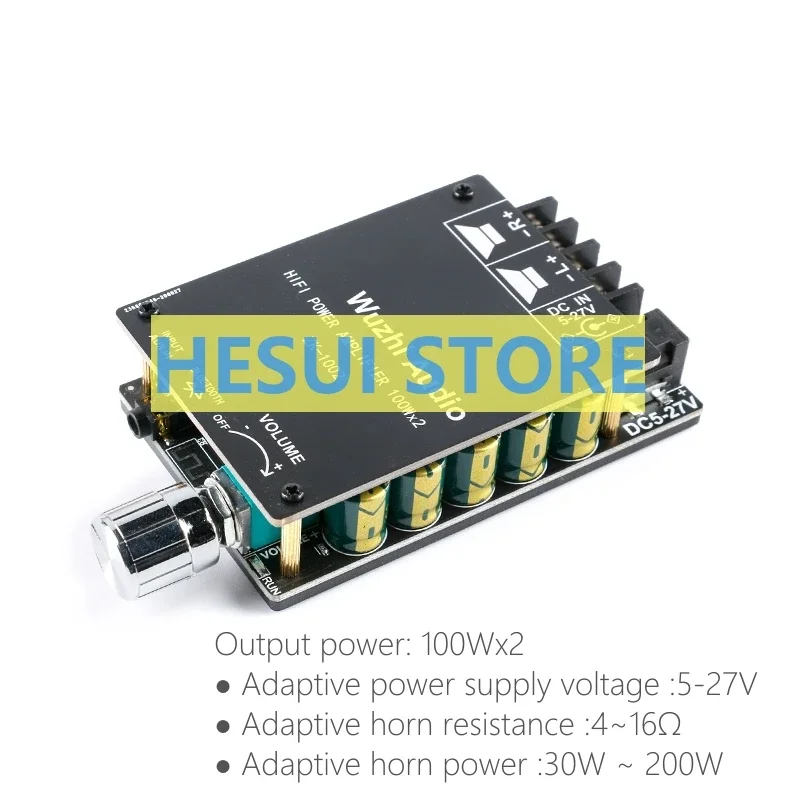 Hifi-grade Fever Hi-Fi High Power 2.0 Stereo Bluetooth Digital Power amplifier Board TPA3116 100W*2