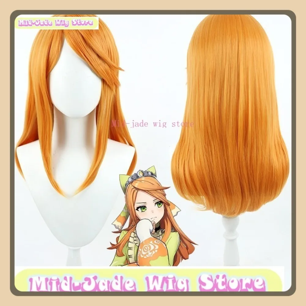 Mid-jade Pruik Winkel Fire Emblem Engage Etie Cosplay Pruik Anime Spel Rollenspel Halloween Party Kostuum Rekwisieten Synthetisch haar