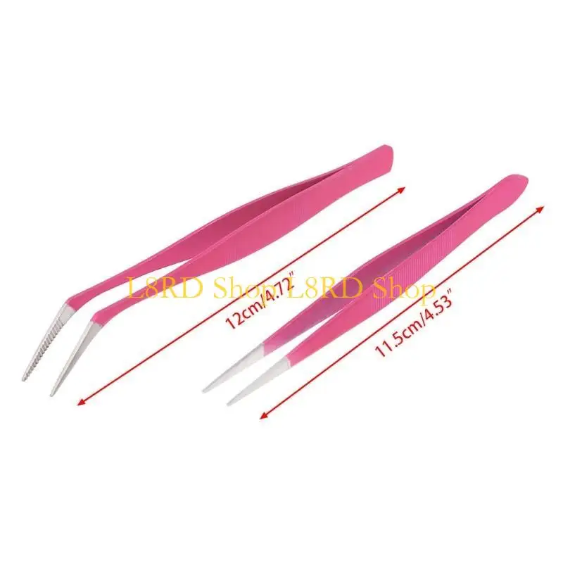 L8RD 2PCS Thép không gỉ Công cụ làm móng cho lông mi mở rộng nhí nhí nhét