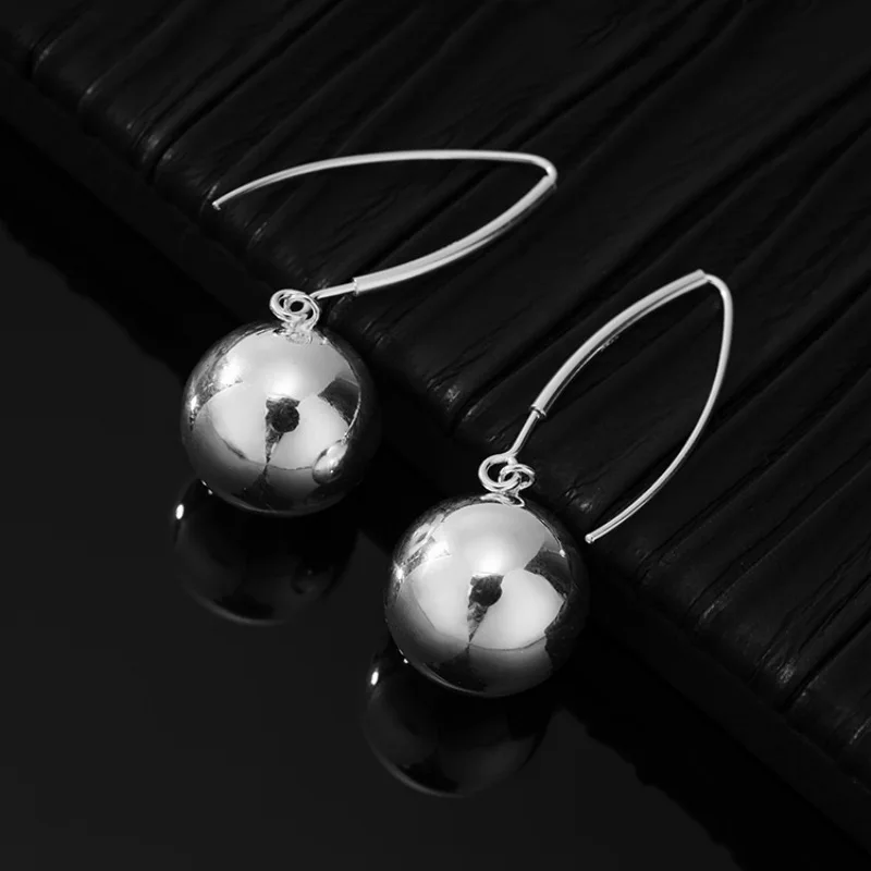 925 Sterling Silver Vintage Tassel Ball Earrings For Women Trendy Earring Jewelry Prevent Allergy Party Accessories Gift