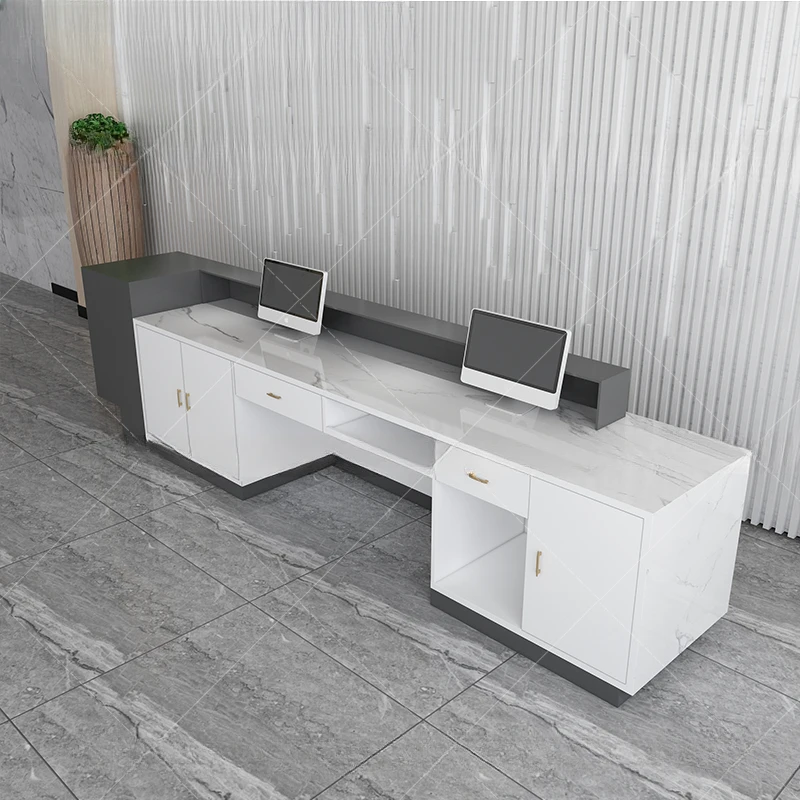 Cashier Counter Office Table Desk Free Shipping Checkout Counter Retail Store Cashier Commercial Bureau Office Furniture