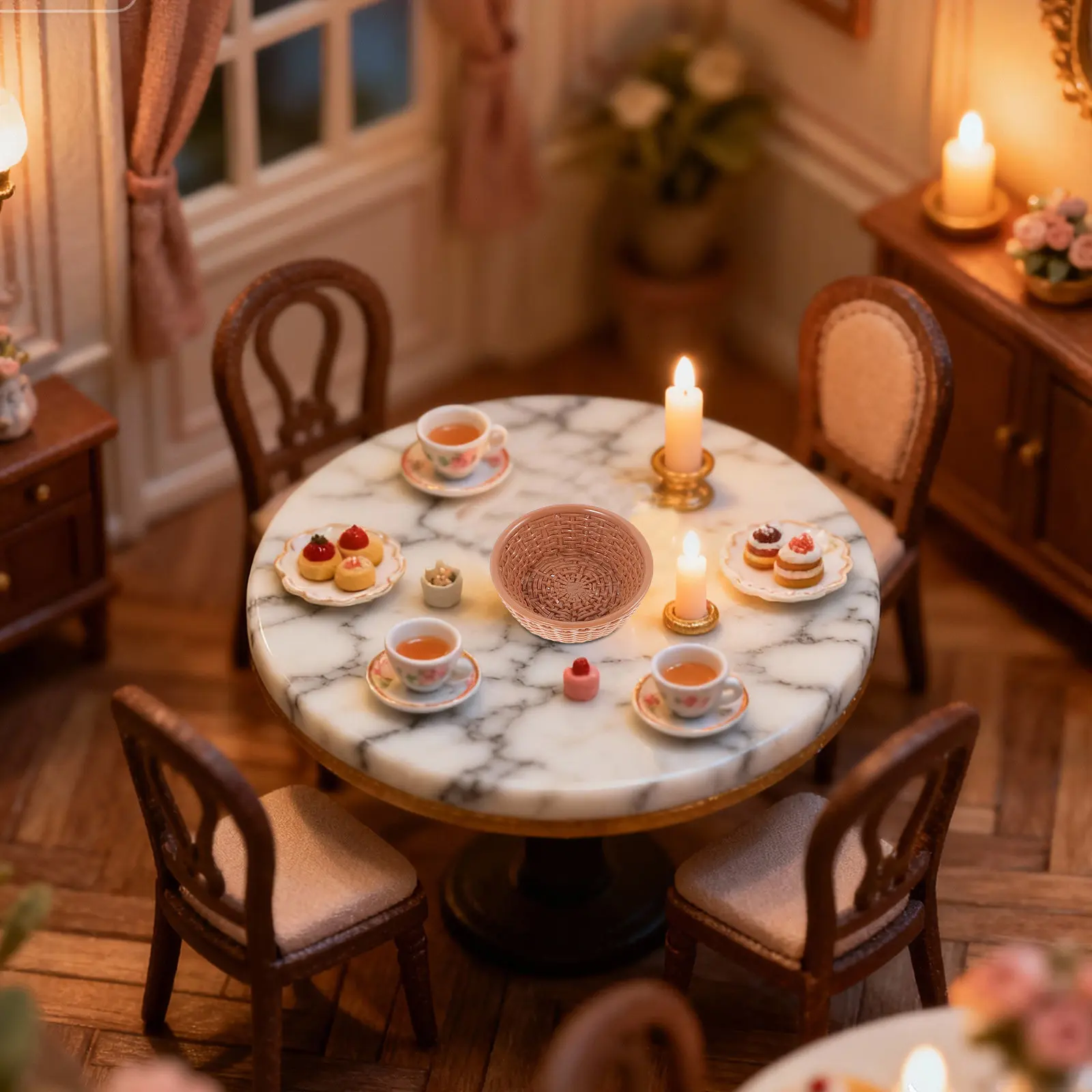 

Набор из 26 миниатюрных подносов с едой, аксессуары для кухни из смолы для кукольного домика, реалистичный декор для ролевых игр