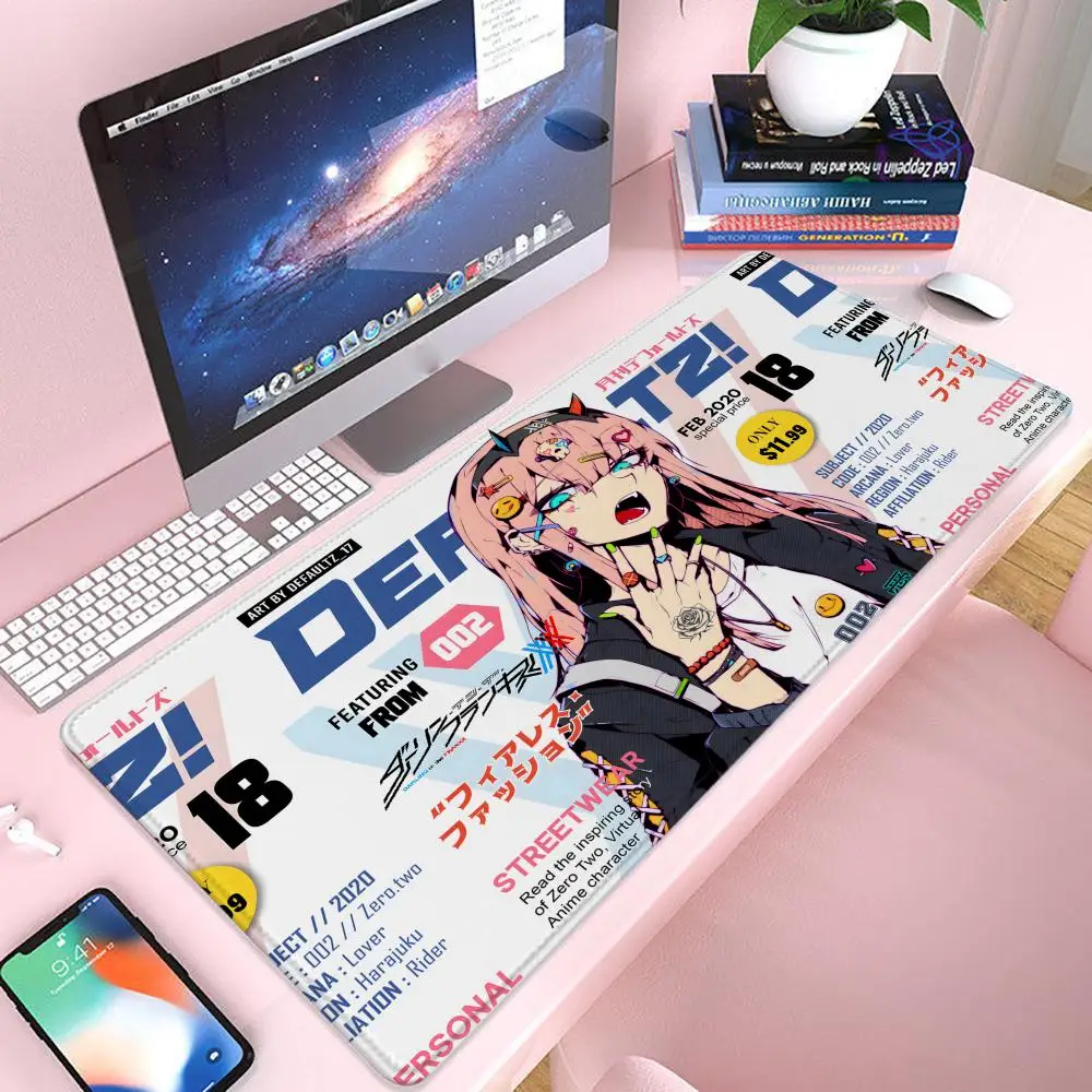 

Коврик для мыши Darling In The FranXX 002, игровой коврик для мыши 900 × 400, геймерский коврик для мыши Xxl, офисные аксессуары, клавиатура, длинный коврик для компьютера D
