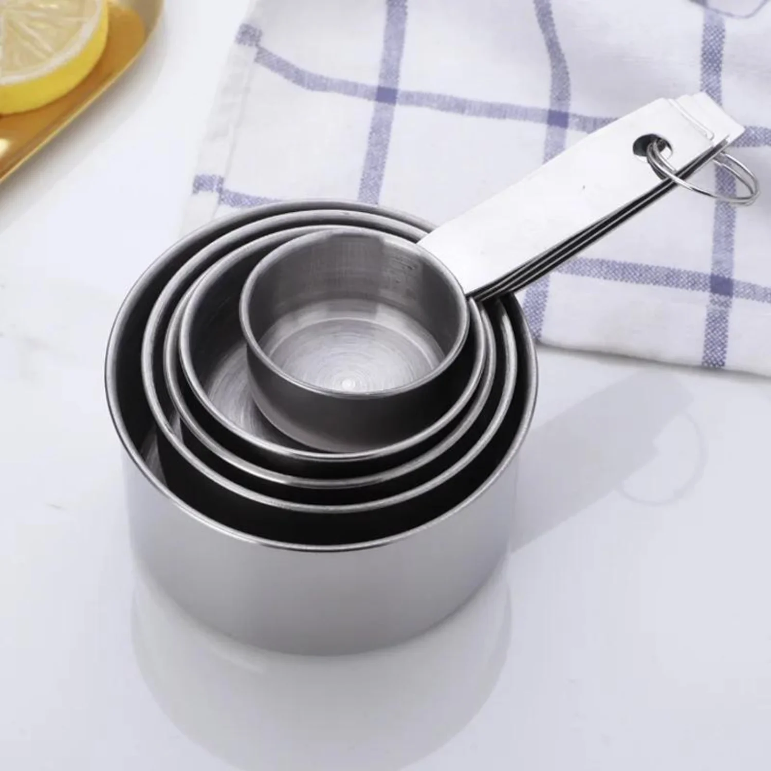 Stainless Steel Measuring Cups & Spoons Set - Accurate Measurements, Versatile for Ingredients, Essential Kitchen Gadgets - Dura