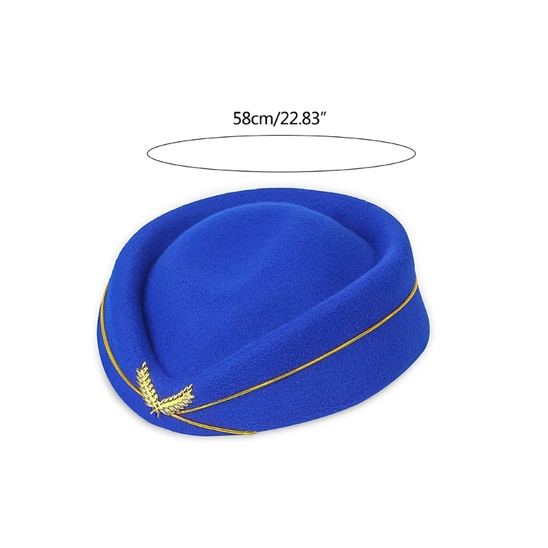 2024 New Stewardess Hat Stewardess Costume Airplanes Brooch Pin Stewardess Neck Scarf Stewardess Gloves Stewardess Accessories