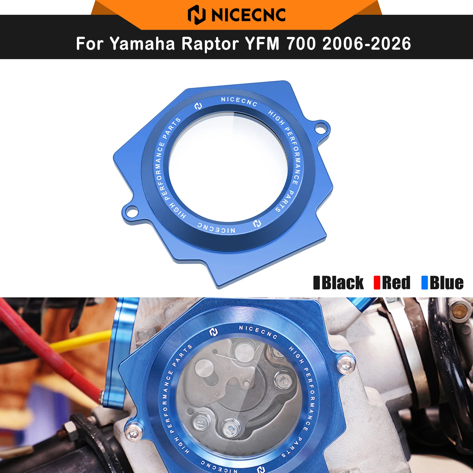 NICECNC Tapa de la Culata y Protector de la Tapa del Filtro de Aceite para ATV Yamaha Raptor YFM 700 2009-2026