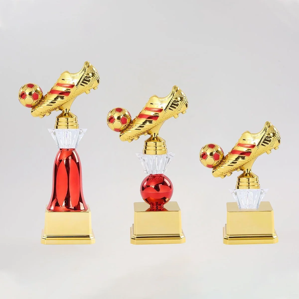 Customizable Plastics Golden Boot Award Trophy Football Match Soccer Fan Club Souvenir Cup Competition Honor Youth Sports