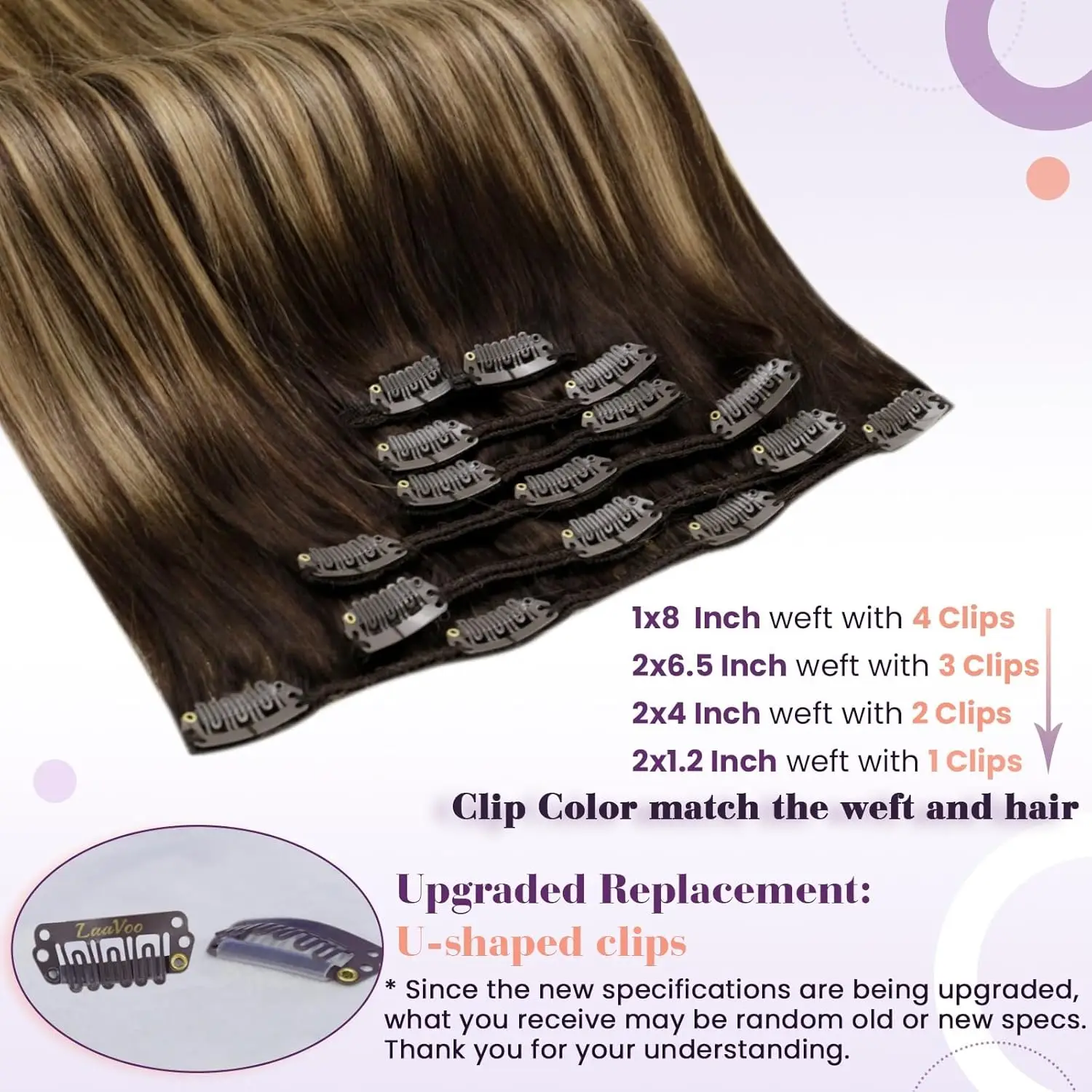 Laavoo clipe em extensões de cabelo 100% cabelo humano real natural em linha reta real remy trama dupla clipe em extensões cabeça cheia 80g & 105g