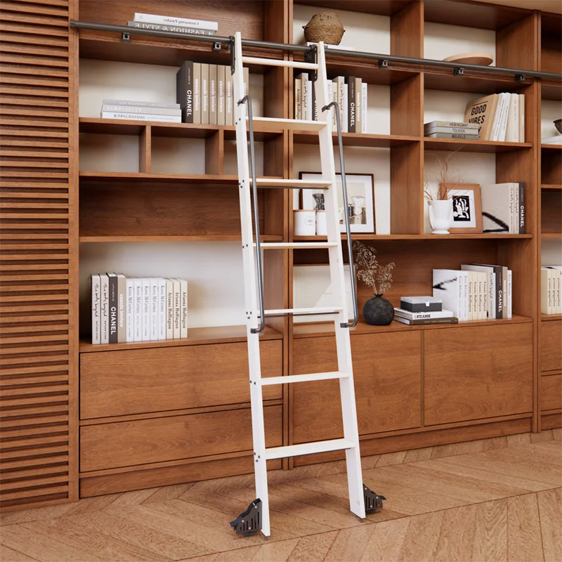 Rolling Library Ladder Hardware 10FT(300cm) Hook On  Sliding Loft Household Aluminum Alloy Track Hardware Kit(No Ladder)