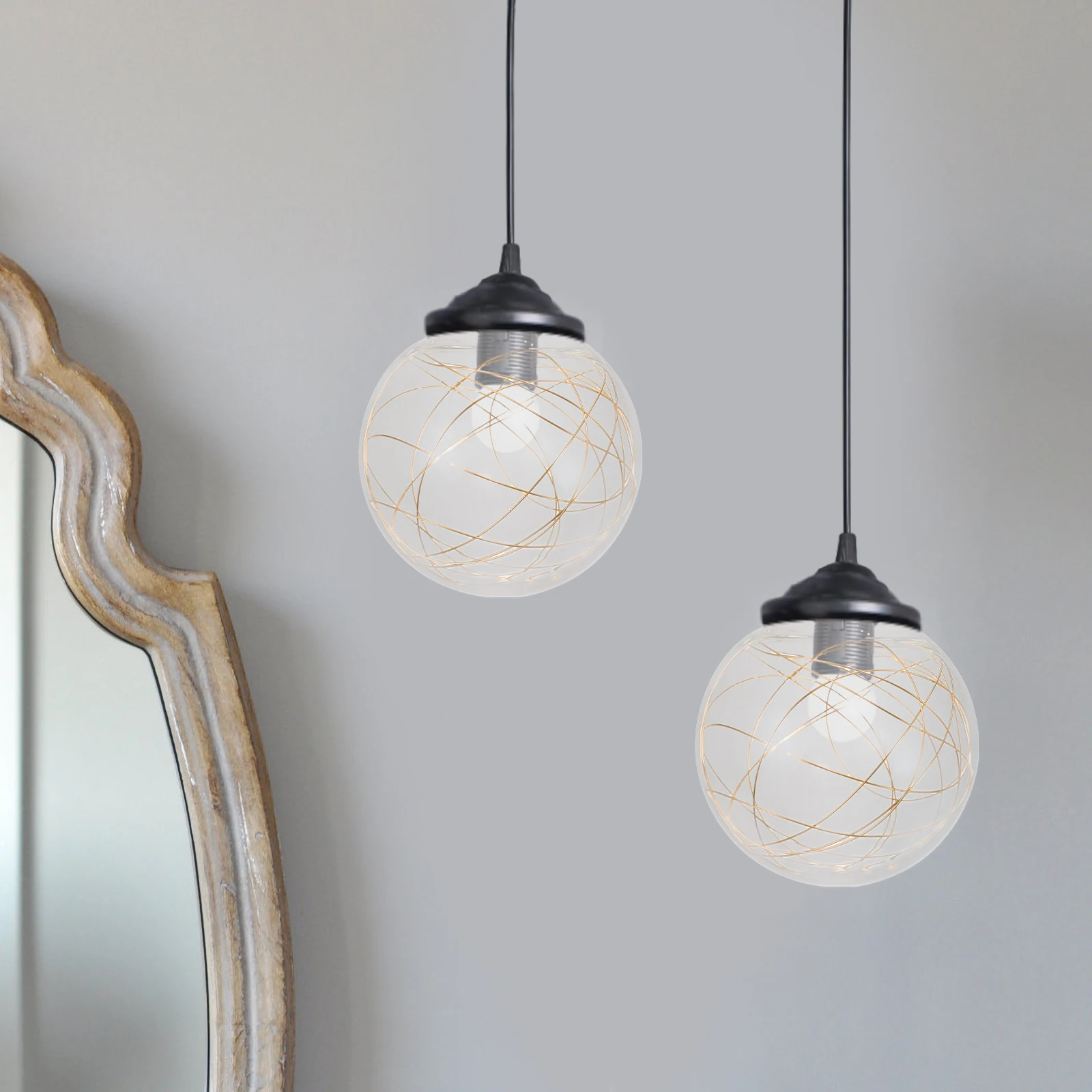 

Glass Lamp Shade Replacement Globe for Ceiling Pendant Chandelier Decorative Ball Cover Household Lighting Fixture Home Hotel