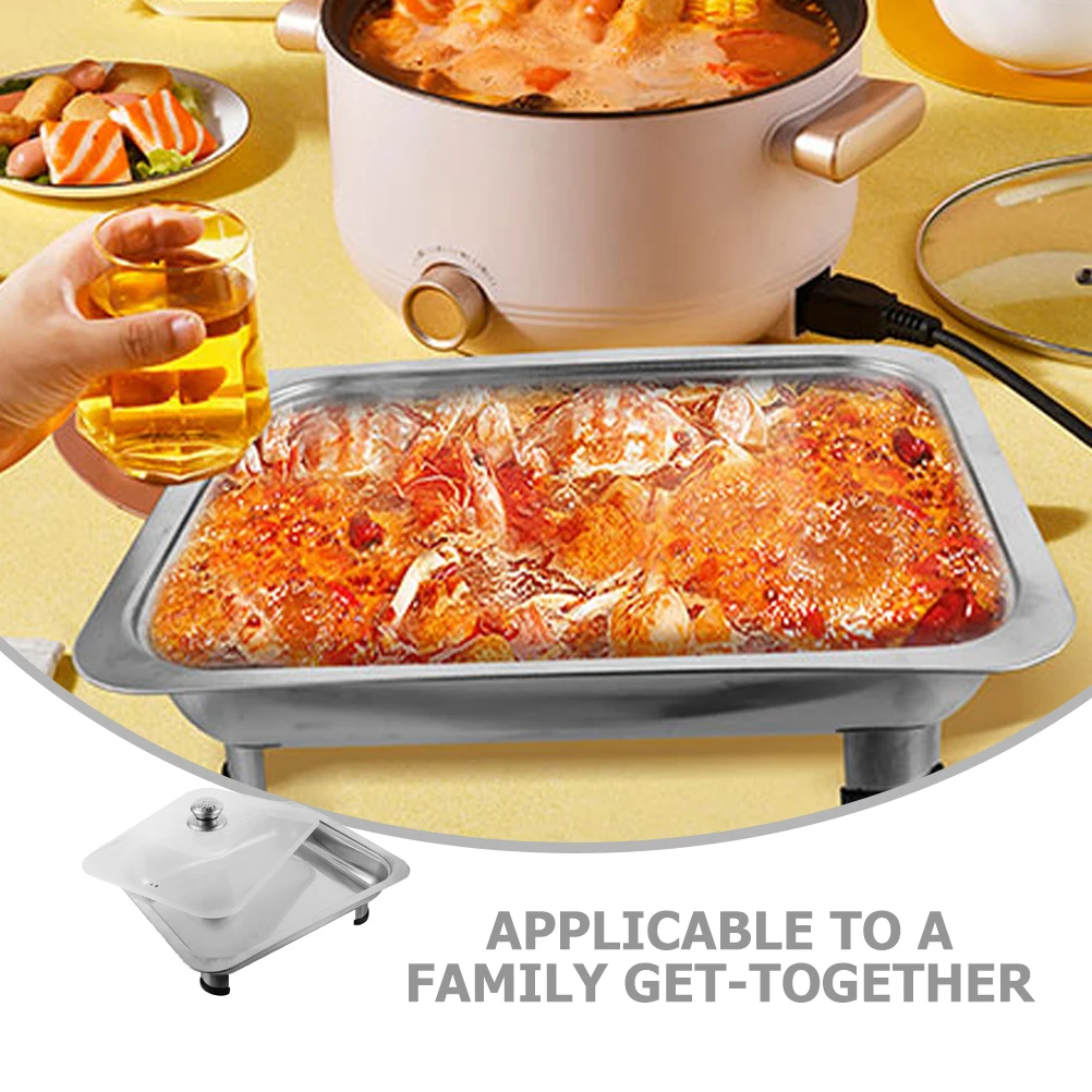 

Grilled Fish Stove Large Capacity Stainless Steel Buffet Tray Warming Dishes Storage Rack BBQ Supply Versatile Plate