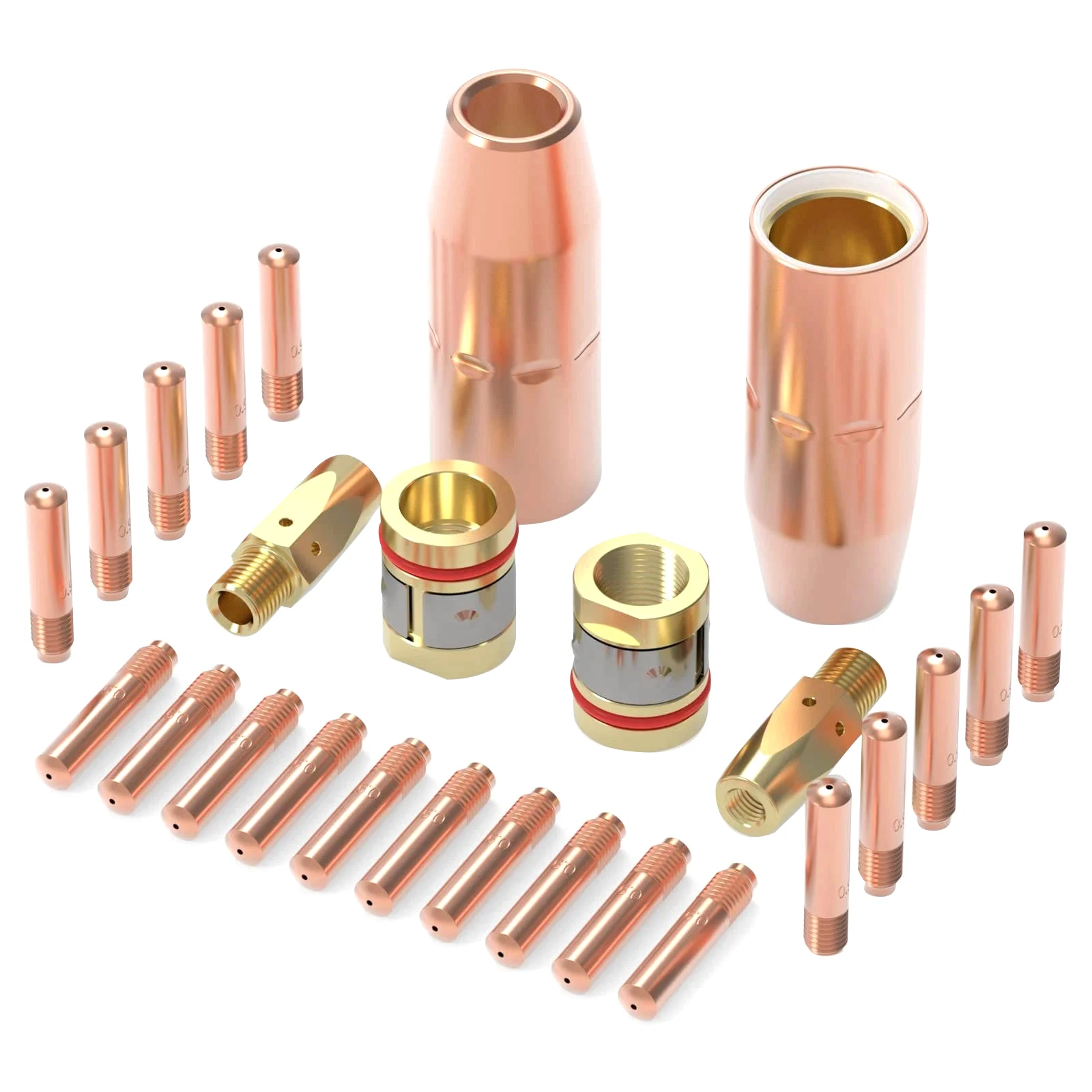 26Pcs MIG Welding Torch Kit 0.035-inch Contact Tip Nozzle Diffuser For Miller M-25/M-40 For Hobart H MIG Welding Torch Accessory