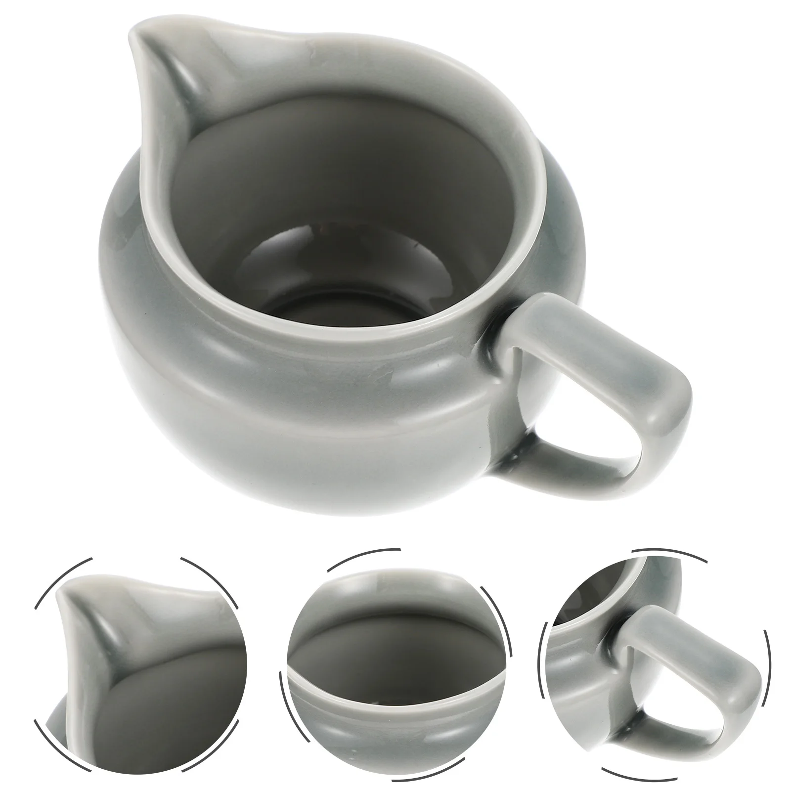 

Coffee Milk Creamer Pitcher Ceramic Pouring Creamer Premium Material Fine Workmanship Convenient for Seasoning and Sauces