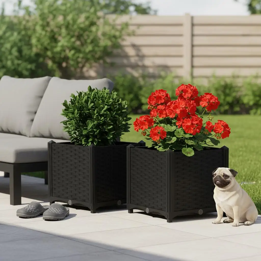 Maceta Elevada Para Vegetales 40X40X38 Cm Negra En Polipropileno – Ideal Para Flores, Plantas Y Vegetales — -74%, 141.67€ Coupon, from 49.77€ – 74% descuento – €49.77