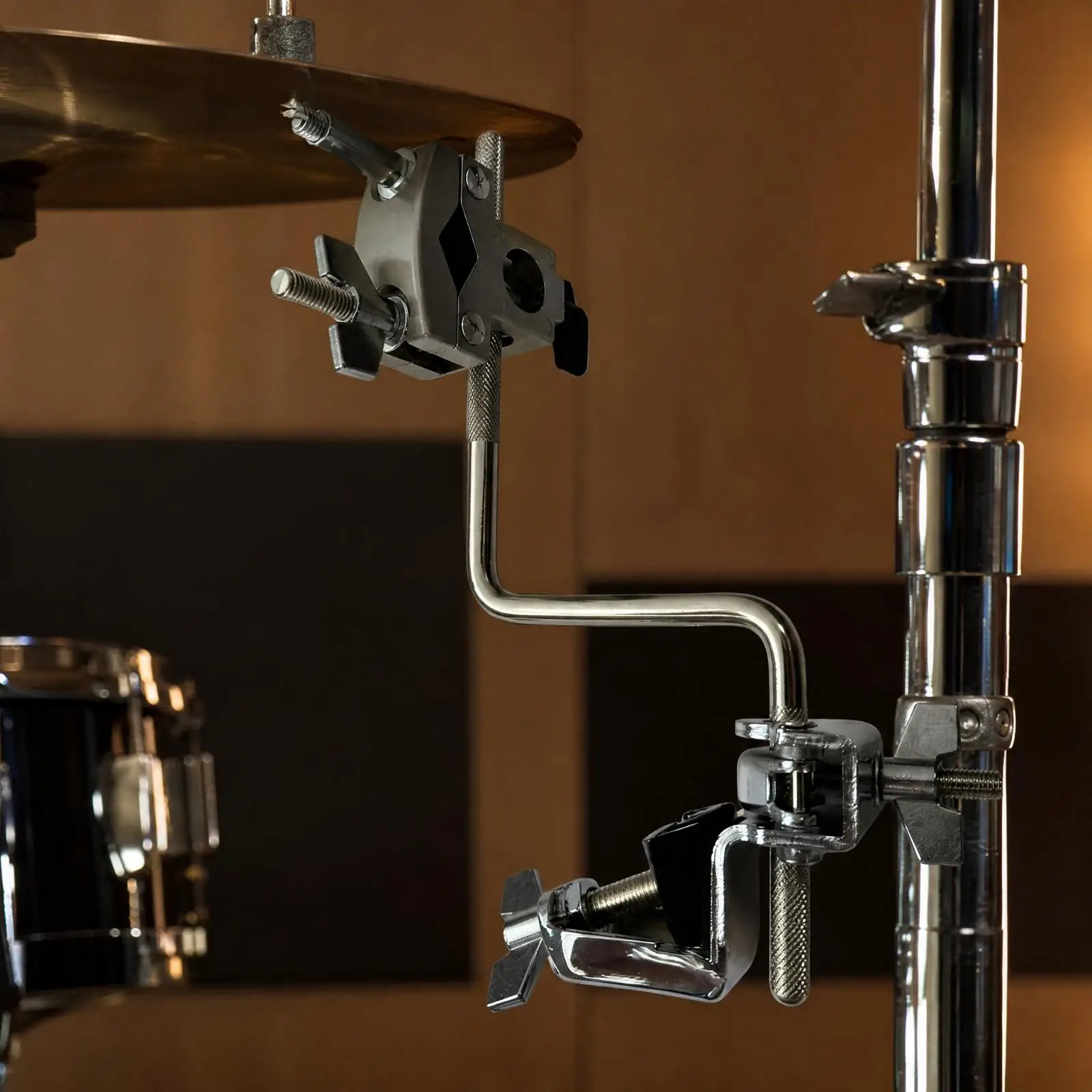 Bass Drum Mount Clamp with Adjustable Support Arm for Percussion Setup Drum Rack Accessory
