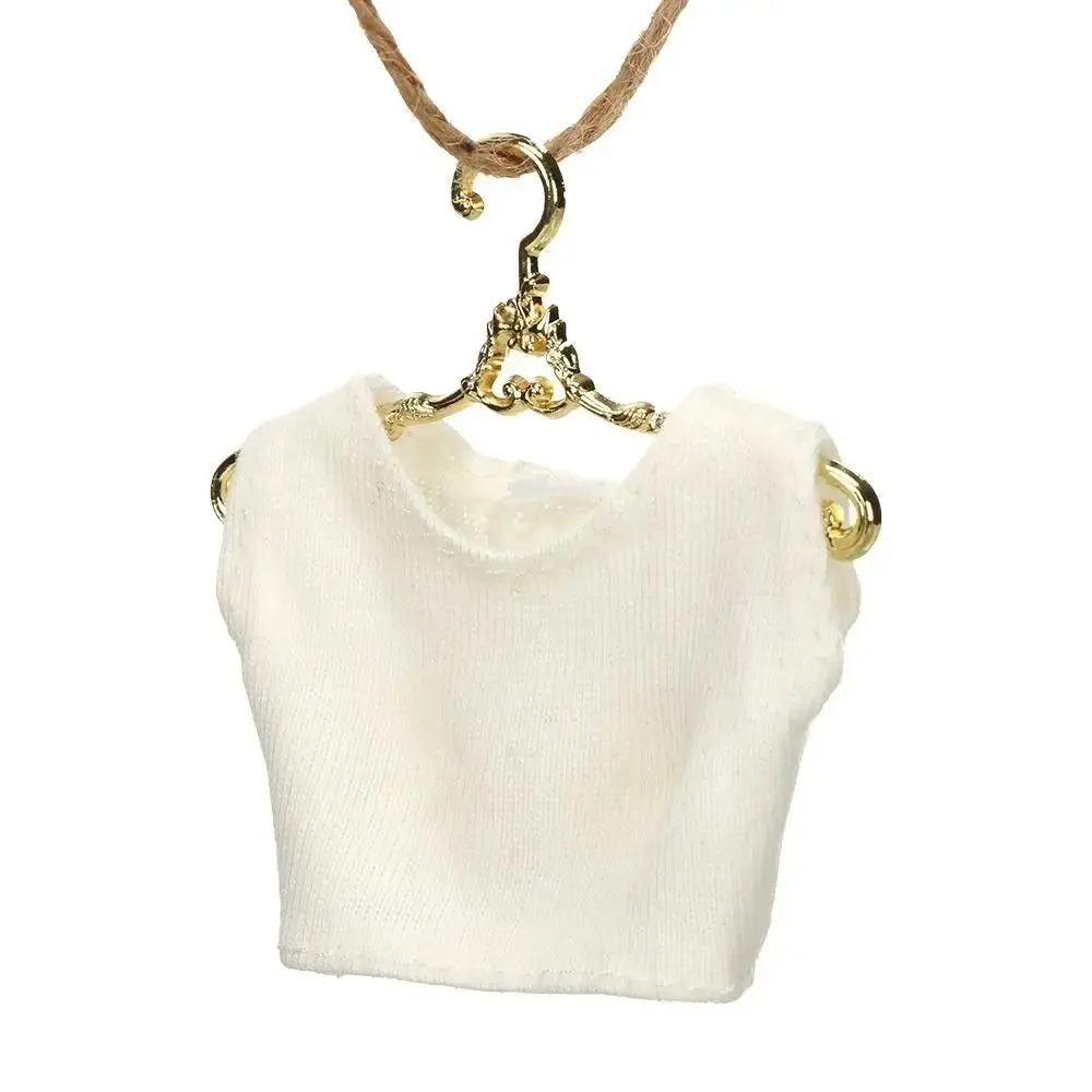 5 Stuks Metalen Kleerhanger Retro Multi Functionele Mini Kleerhanger Winddicht 4/6.5 Cm Poppen Kledingrek Poppenhuis meubels